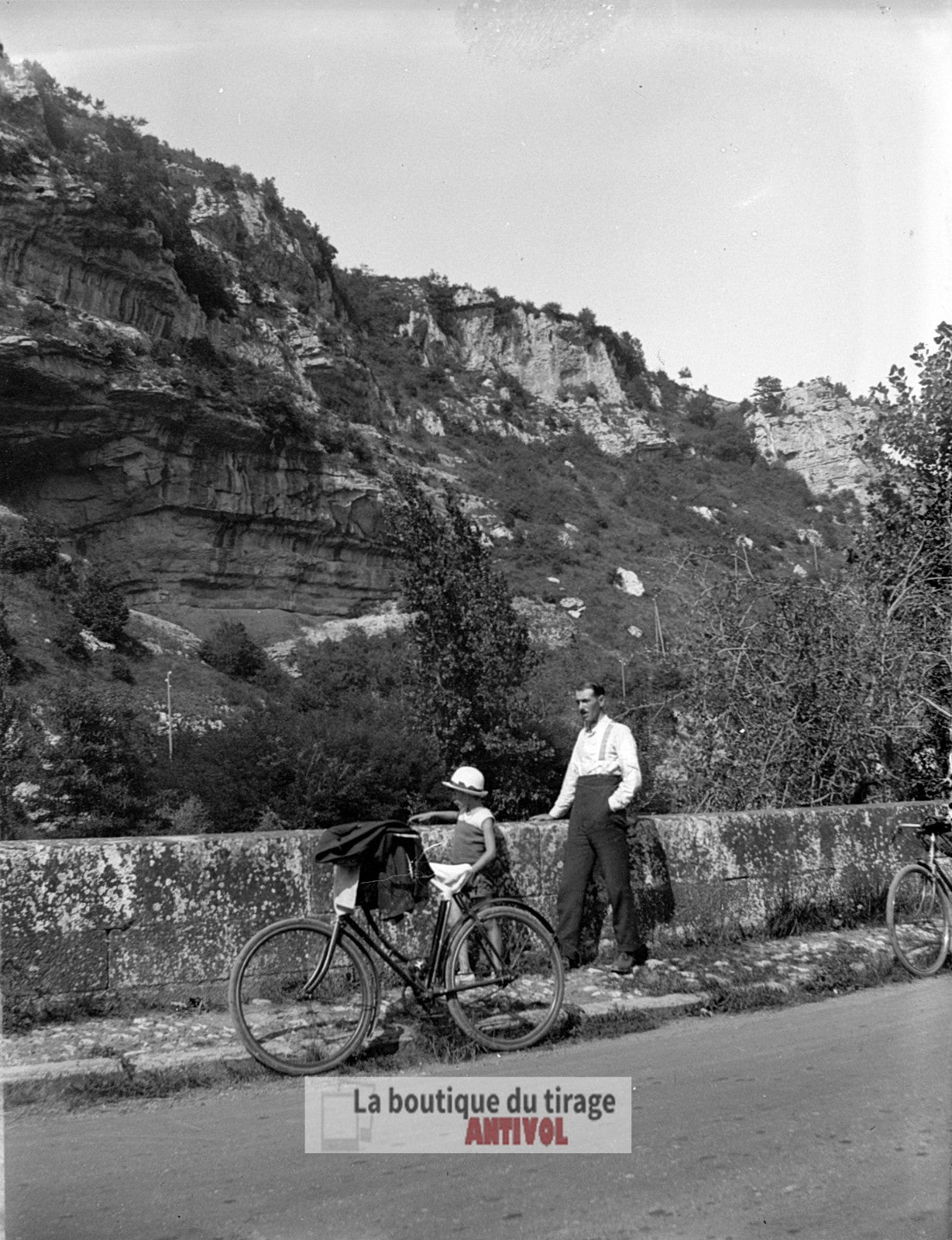 Vélo promenade, Pyrénées, photos vintage plaque verre, lot de 10 négatifs 6x9 cm