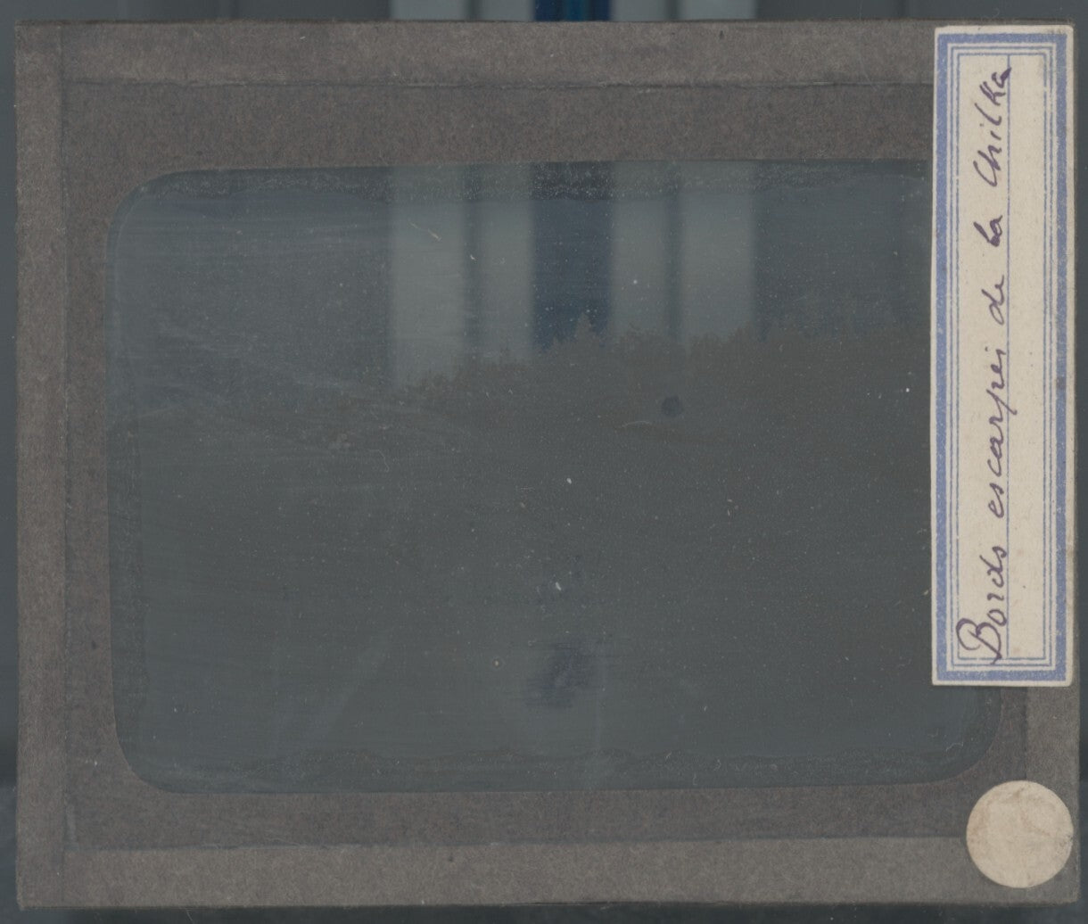 Rivière Chilka, Russie, photo plaque verre, noir & blanc, positif 8,5x10 cm