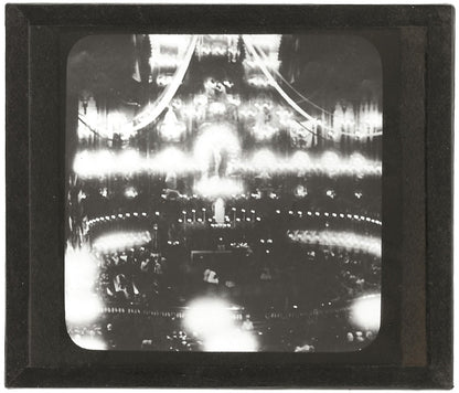 Choeur Notre-Dame, Montréal, photo ancienne plaque verre, positif 8,5x10 cm