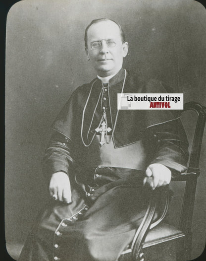 Bruchési, Congrès de Montréal, photo ancienne plaque verre, positif 8,5x10 cm