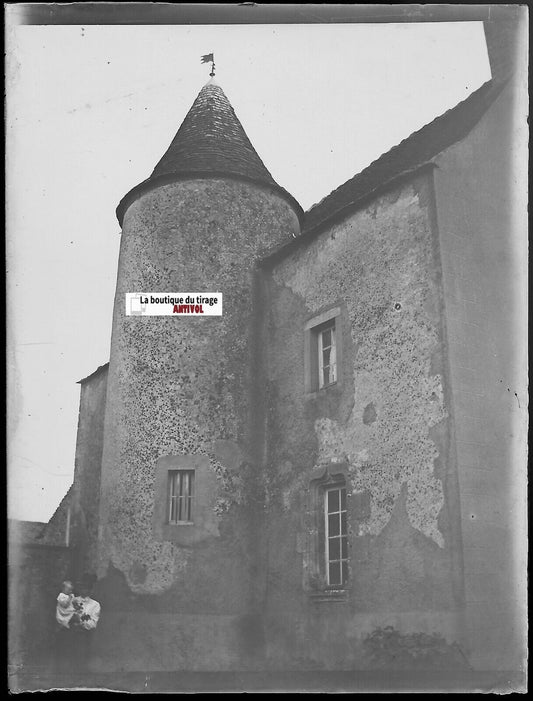 Montréal, Brunehaut, Plaque verre photo ancienne, négatif noir & blanc 9x12 cm