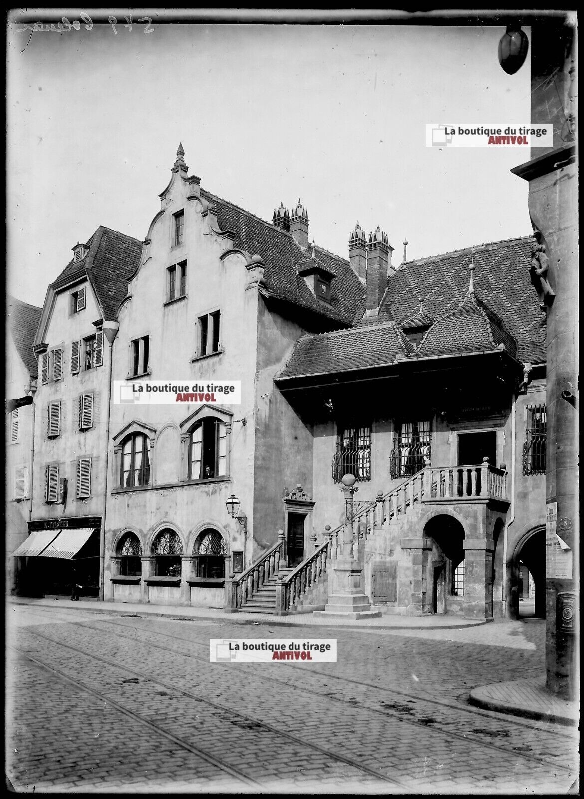 Colmar, Alsace, photos anciennes plaque de verre, lot de 5 négatifs 13x18 cm