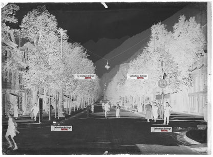 Plaque verre photo ancienne négatif noir et blanc 13x18 cm Luchon Haute-Garonne