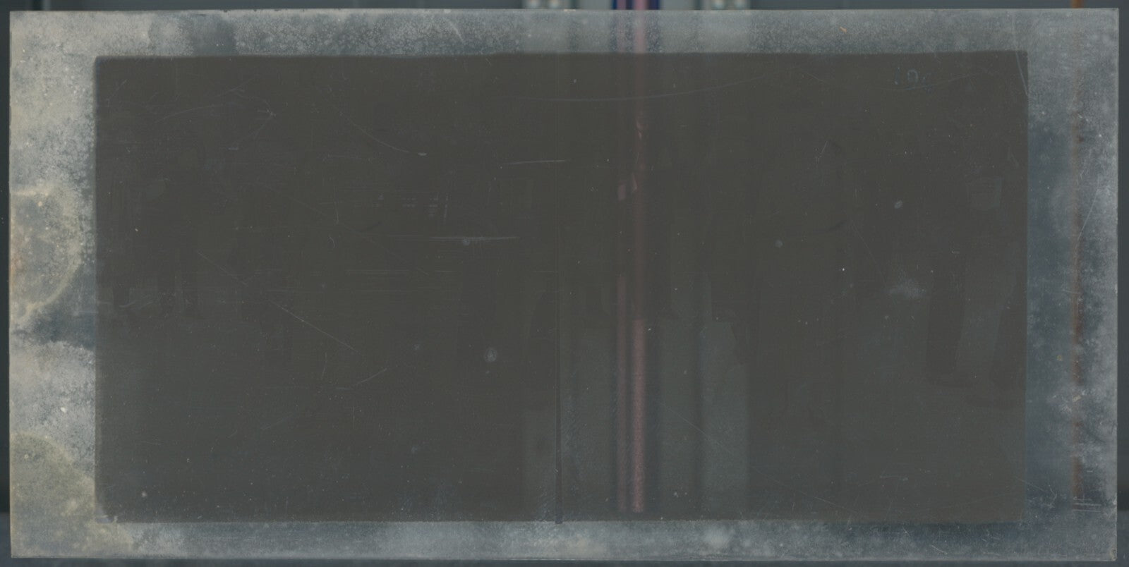 Personnages, Longchamp, Paris, plaque verre stéréoscopique, positif 8,5x17 cm