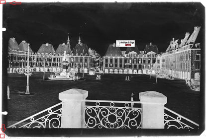 Plaque verre photo négatif noir & blanc 10x15 cm, Charleville-Mézières, Ducale