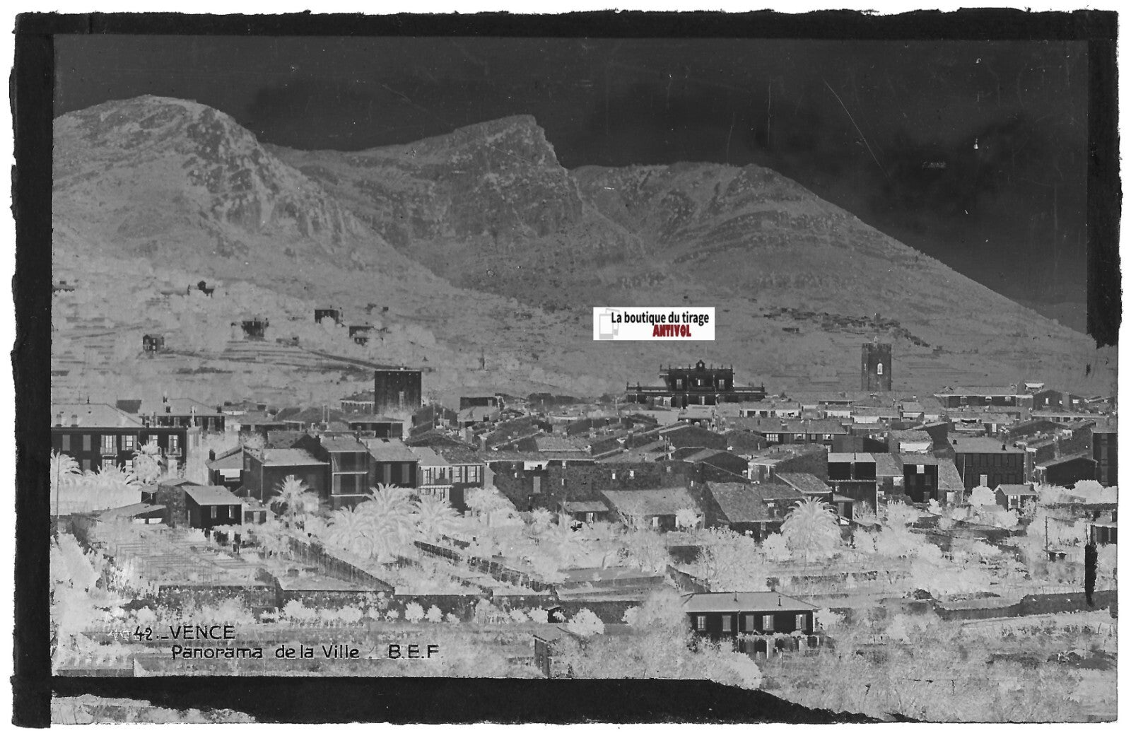 Vence, France Provence, photos anciennes plaque verre, lot de 5 négatifs 9x14 cm