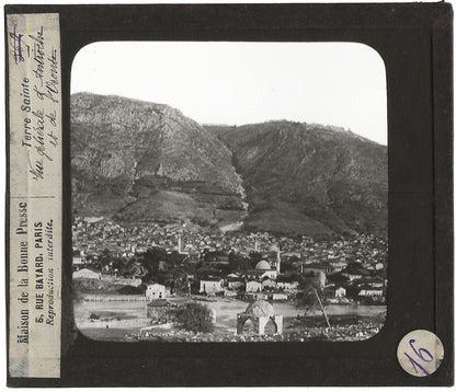 Antioche, Oronte, photo ancienne, plaque de verre, positif 8,5x10 cm