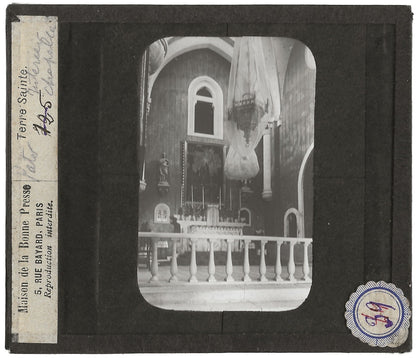 Chapelle du Pater, Jérusalem, photo ancienne plaque de verre, positif 8,5x10 cm