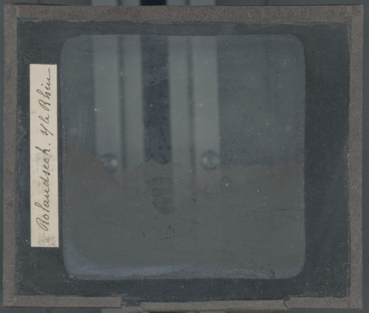 Rolandseck Allemagne, photo plaque verre, noir & blanc, positif 8,5x10 cm