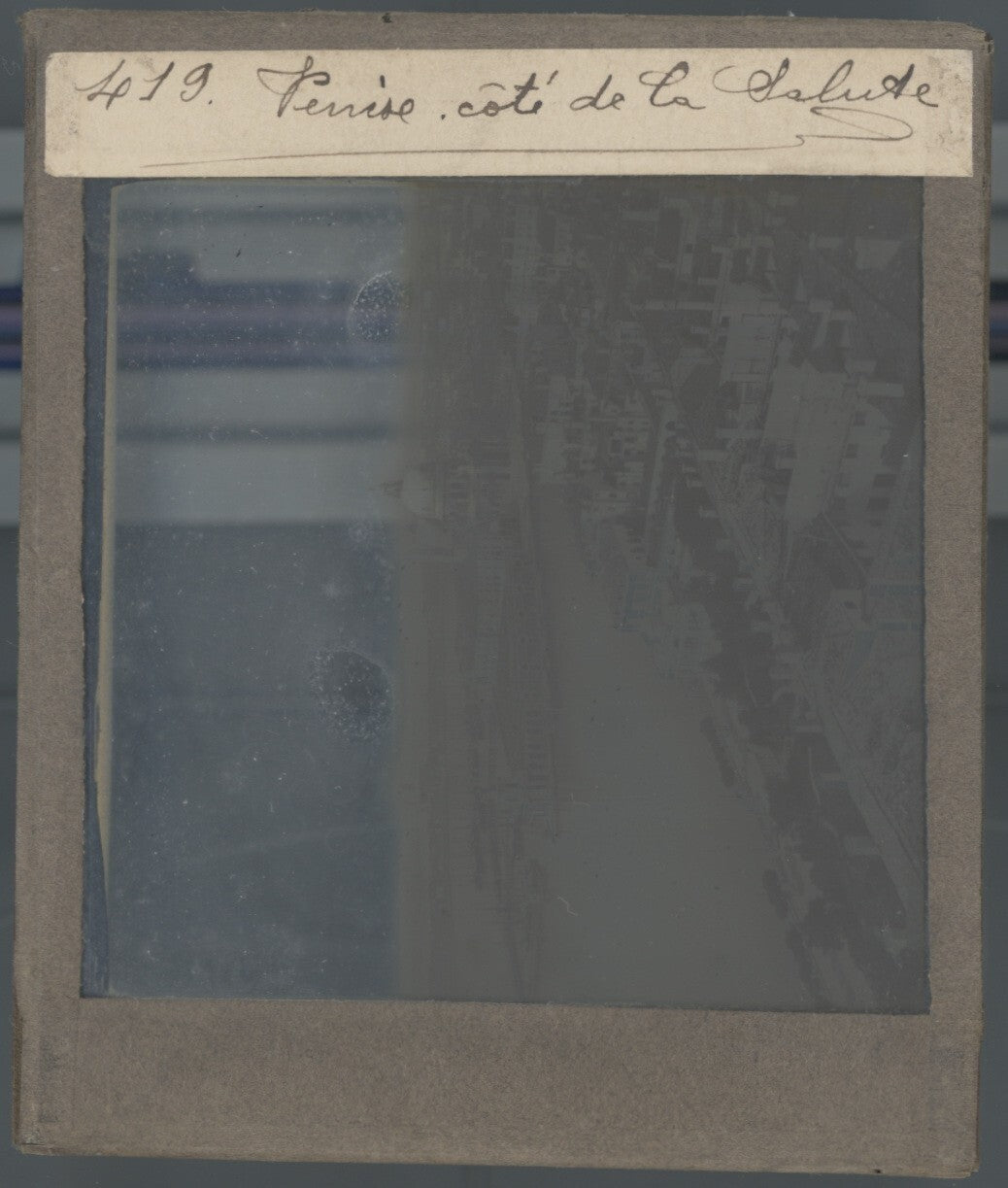 Vue générale de Venise, Italie, photo ancienne plaque verre, positif 8,5x10 cm