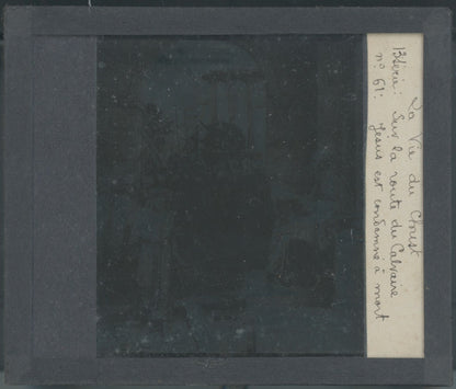 Jésus est condamné à mort, photo plaque verre, noir & blanc, 8,5x10 cm