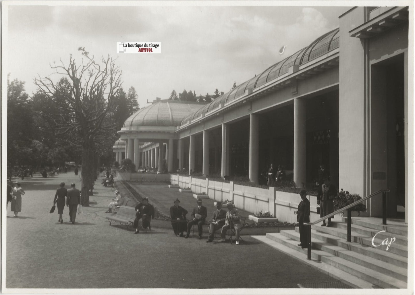 Plaque verre photo ancienne positif noir et blanc 13x18 cm Vittel therme Vosges