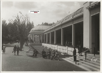Plaque verre photo ancienne positif noir et blanc 13x18 cm Vittel therme Vosges