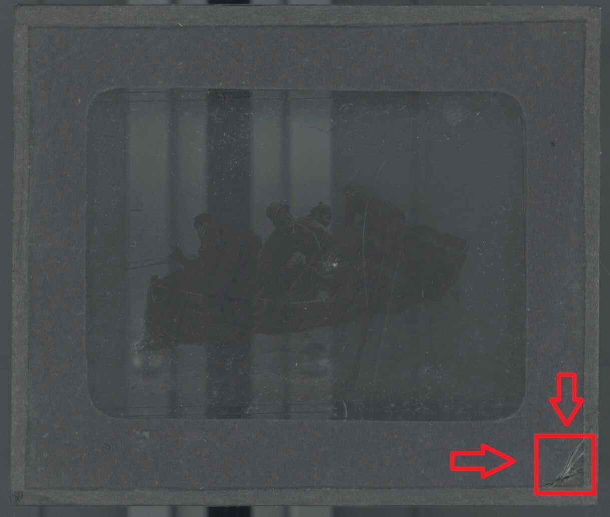 Bateau, dessin Boussod-Valadon, plaque de verre, noir & blanc, positif 8,5x10 cm