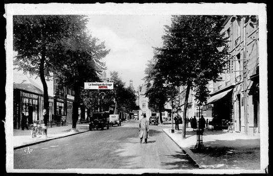 Plaque verre photo ancienne négatif noir & blanc 09x14 cm Charleville-Mézières