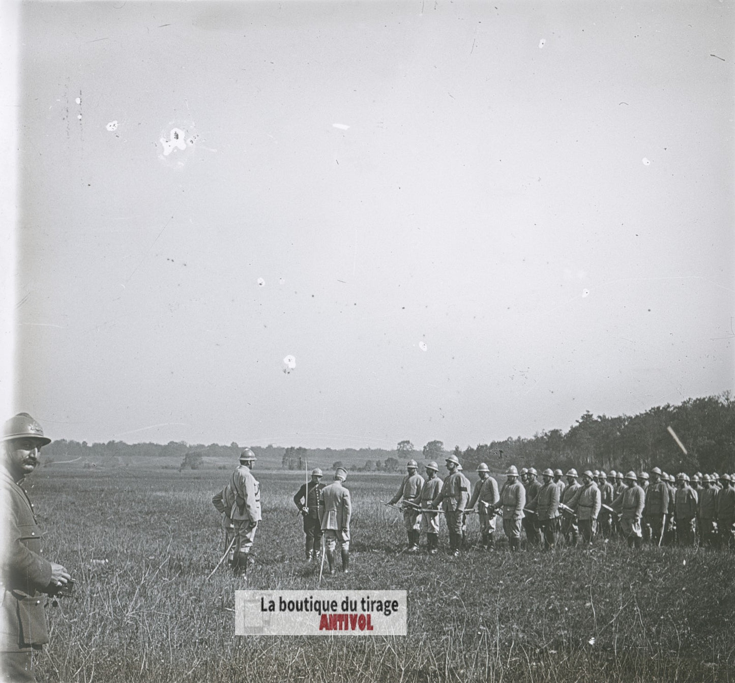 Soldats, militaires, guerre WW1, plaque verre photo ancienne stéréo 6x13 cm