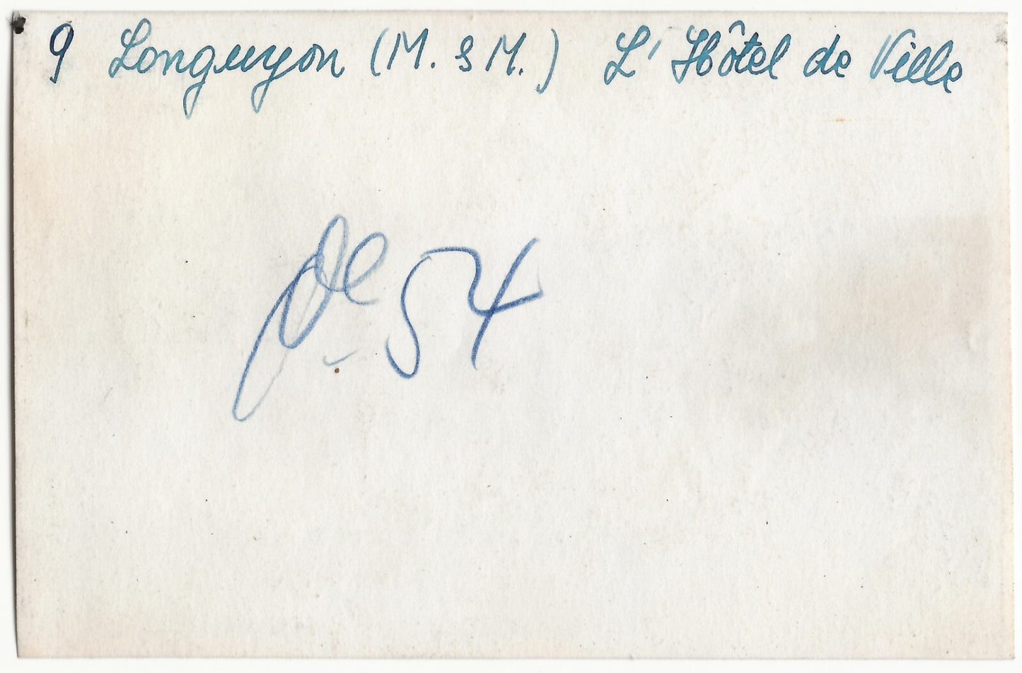 Plaque verre photo négatif noir & blanc 9x14 cm, Longuyon, Hôtel de Ville