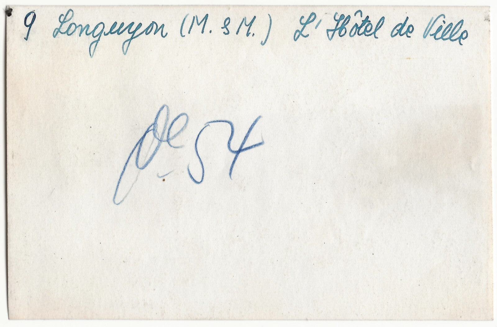 Plaque verre photo négatif noir & blanc 9x14 cm, Longuyon, Hôtel de Ville