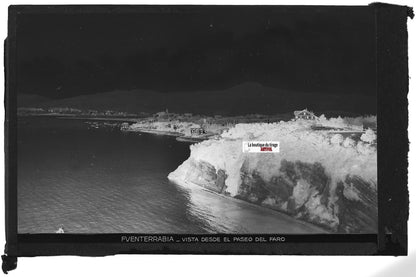 Plaque verre photo vintage négatif noir & blanc 9x14 cm Fuenterrabia 0914035