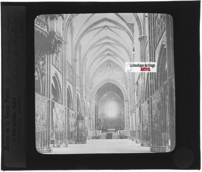 Cathédrale Notre-Dame de Strasbourg, photo plaque verre, positif 8,5x10 cm