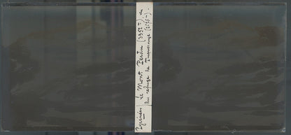 Mont Perdu Pyrénées, plaque verre, photo ancienne stéréo, noir & blanc 6x13 cm