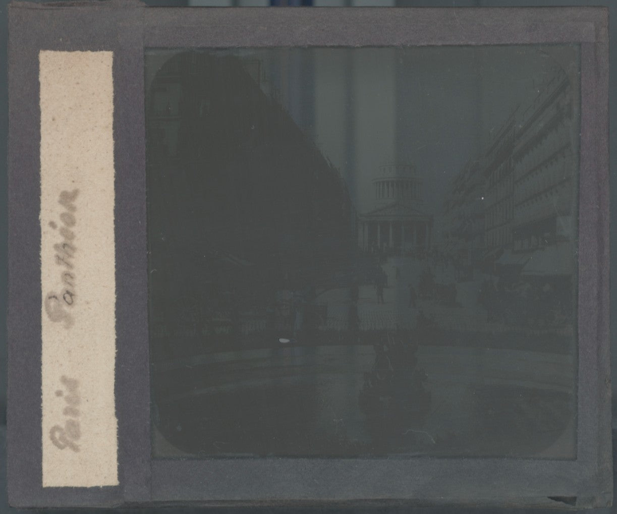 Paris, Panthéon, Sorbonne, photo plaque verre, noir & blanc, positif 8,5x10 cm