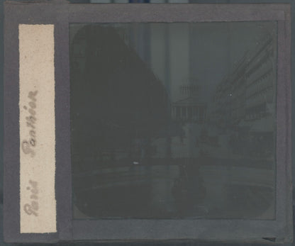 Paris, Panthéon, Sorbonne, photo plaque verre, noir & blanc, positif 8,5x10 cm