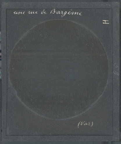 Bargème, Var, monsieur, photo ancienne plaque de verre, positif 8,5x10 cm