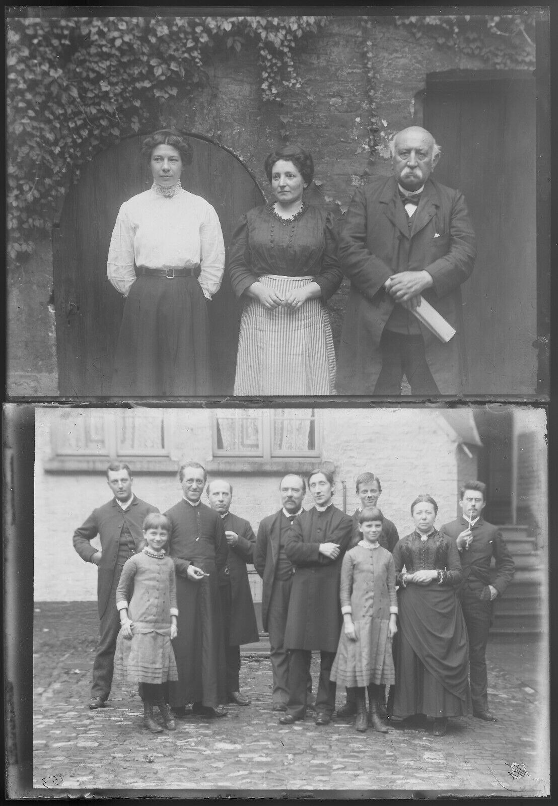 Femmes, robe, photos anciennes plaque de verre, lot de 10 négatifs 13x18 cm