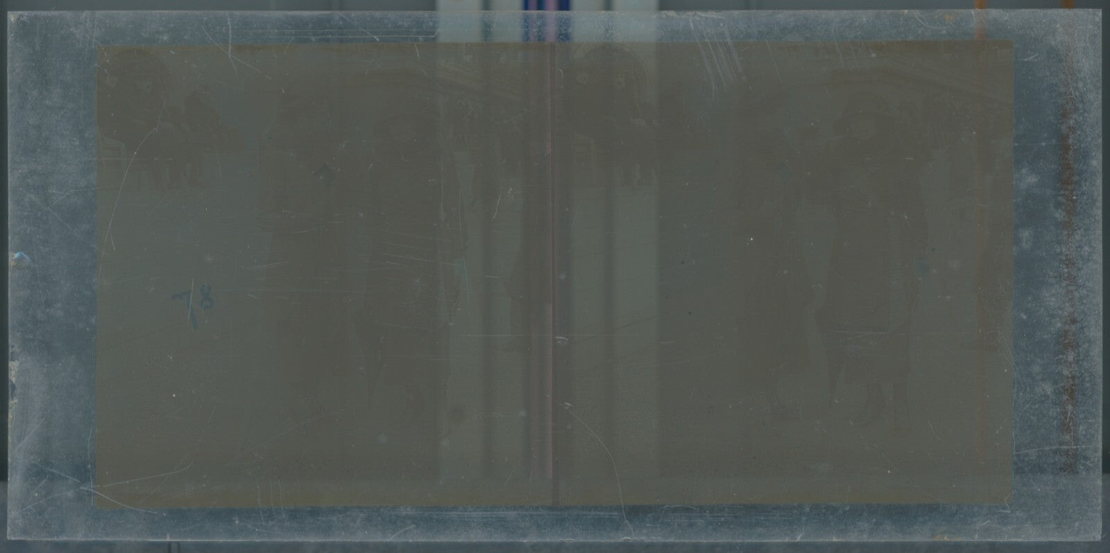 Hippodrome de Longchamp, Paris, stéréoscopie plaque verre, positif 8,5x17 cm