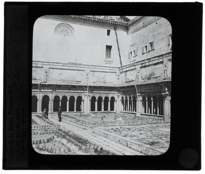 Basilique Saint-Paul-Hors-Les-Murs, Rome, photo plaque verre, positif 8,5x10 cm
