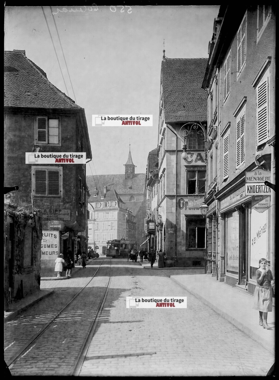 Colmar, Alsace, photos anciennes plaque de verre, lot de 5 négatifs 13x18 cm