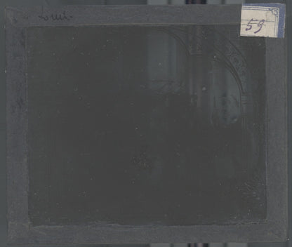 Scène religieuse, religion, dessin peinture, plaque verre, positif 8,5x10 cm