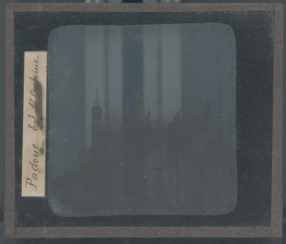 Saint-Antoine de Padoue, photo plaque verre, noir & blanc, positif 8,5x10 cm