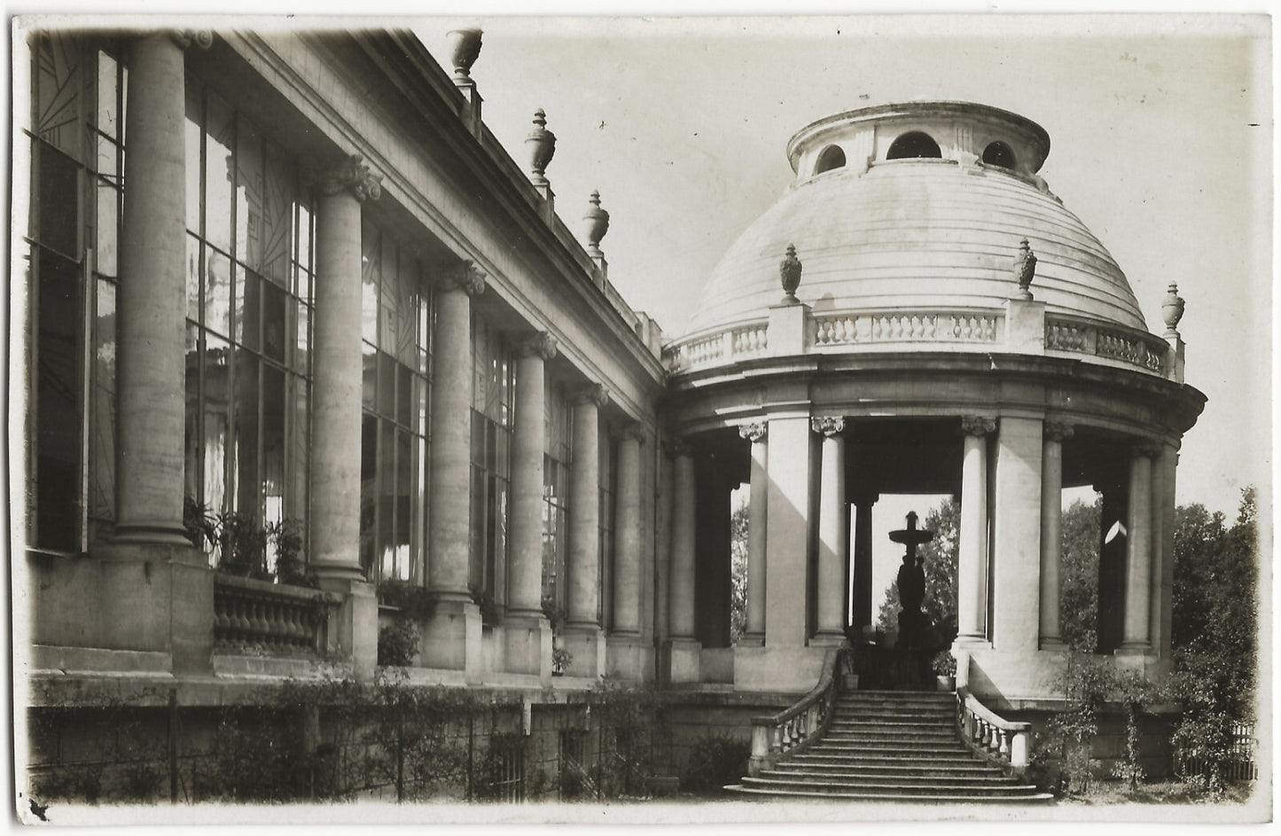 Plaque verre photo anncienne, négatif noir & blanc 9x14 cm, therme Nancy France