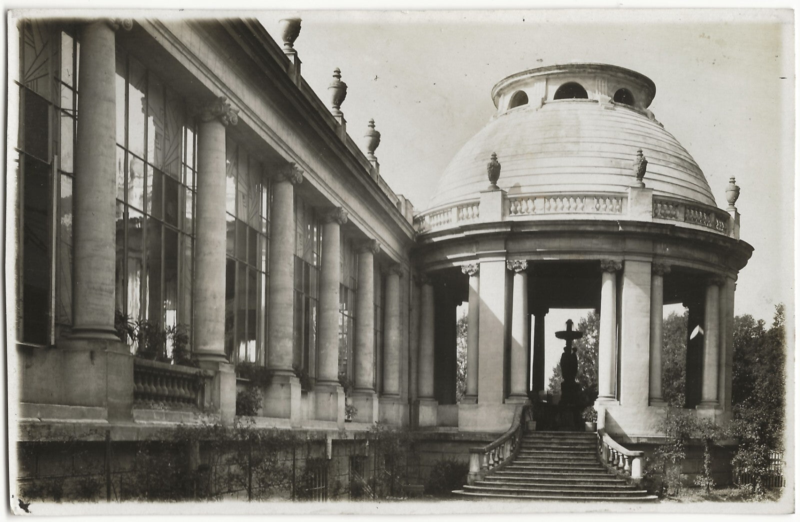 Plaque verre photo anncienne, négatif noir & blanc 9x14 cm, therme Nancy France