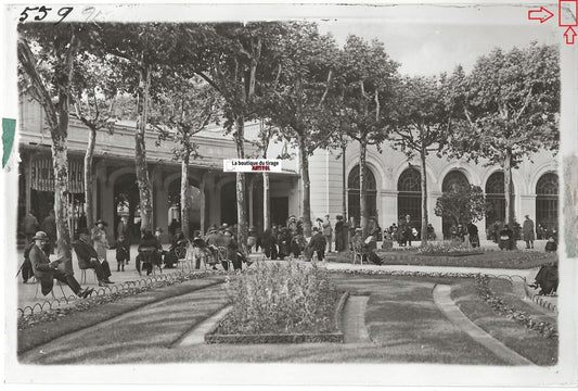 Vichy, Allier, Plaque verre photo ancienne, positif noir & blanc 10x15 cm