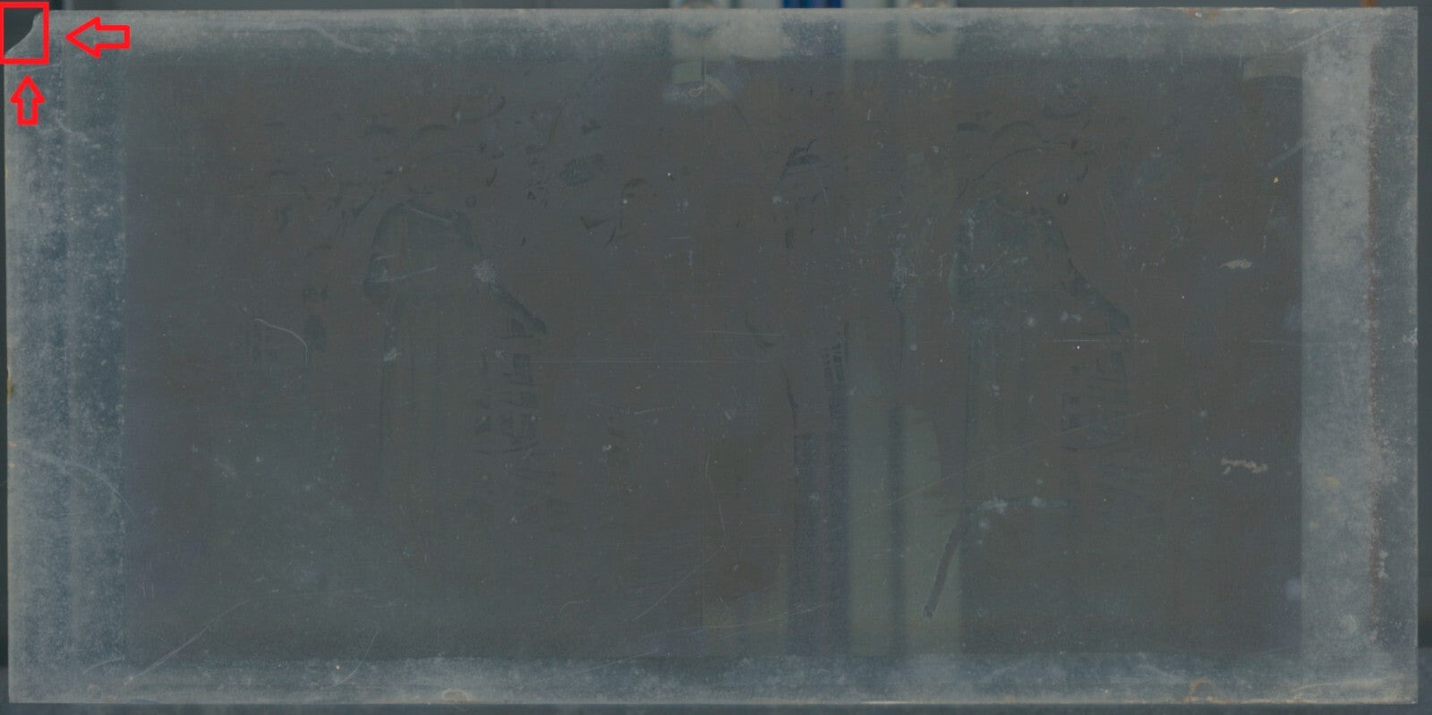 Scène de vie, Longchamp, Paris, plaque verre stéréoscopique, positif 8,5x17 cm