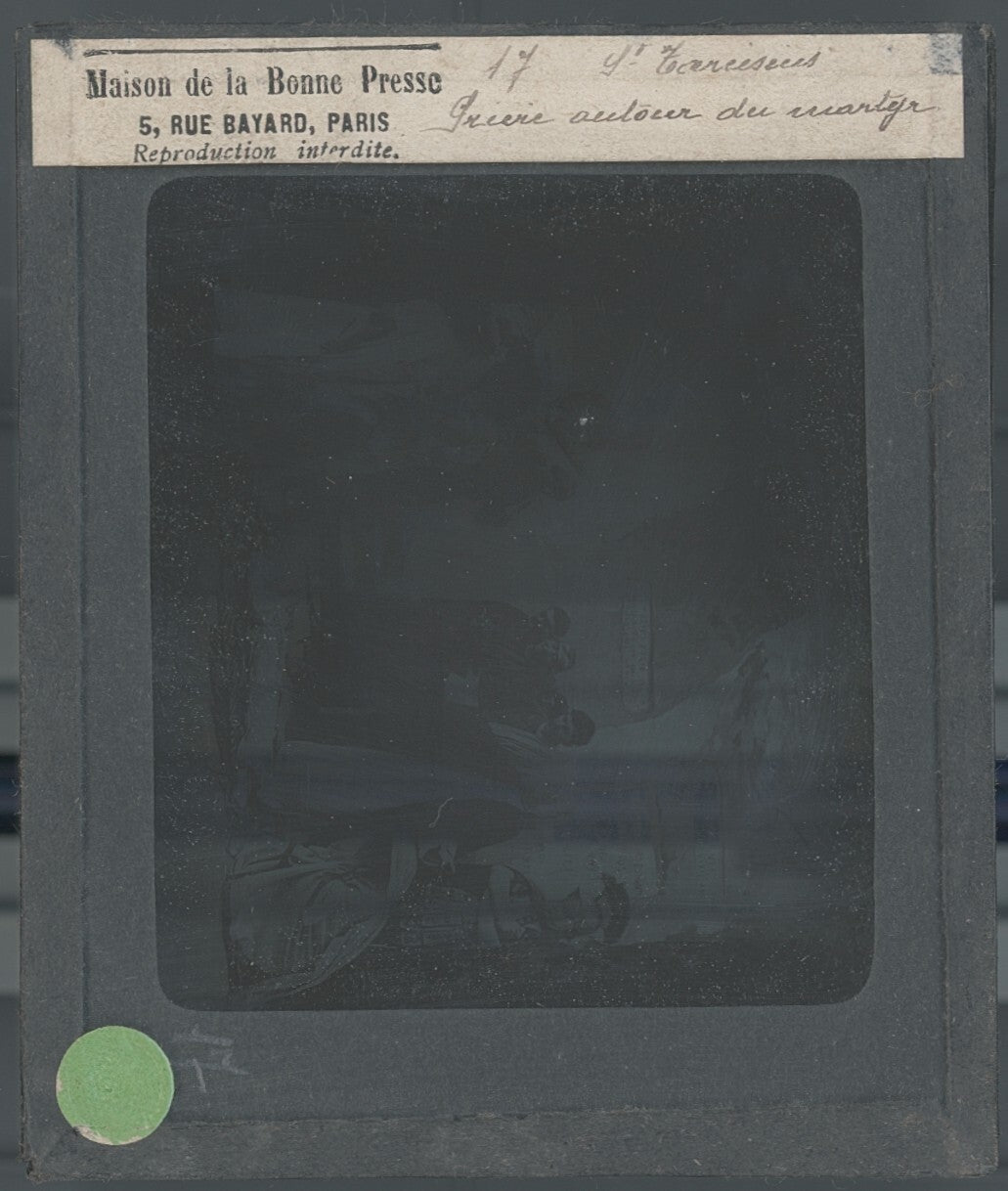 Tarcisius de Rome, Italie, dessin, photo plaque de verre, positif 8,5x10 cm