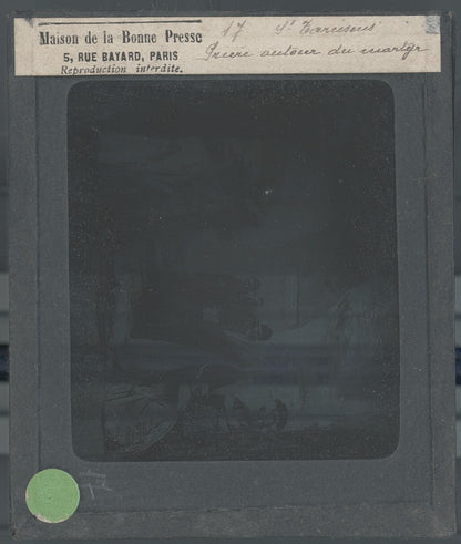 Tarcisius de Rome, Italie, dessin, photo plaque de verre, positif 8,5x10 cm