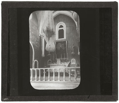 Chapelle du Pater, Jérusalem, photo ancienne plaque de verre, positif 8,5x10 cm