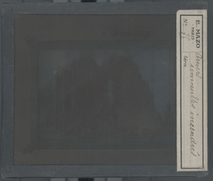 Anvers en flammes, guerre, photo plaque verre, noir & blanc, positif 8,5x10 cm