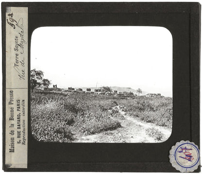 Magdala, Israël, photo ancienne plaque de verre, positif 8,5x10 cm