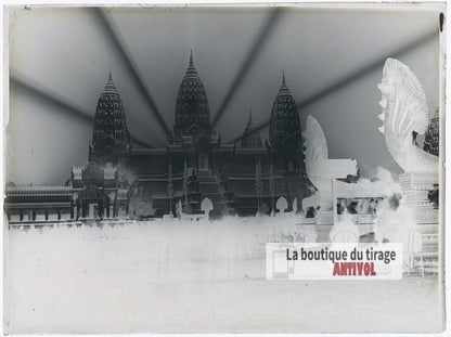 Exposition universelle Paris 1900, plaque verre photo ancienne, négatif 9x12 cm