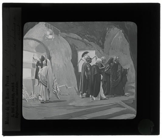 Tarcisius de Rome, Italie, dessin, photo plaque de verre, positif 8,5x10 cm