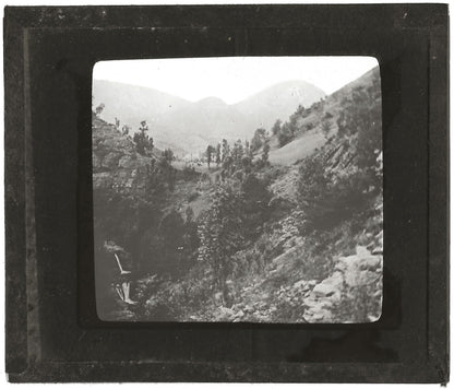 Vers La Salette-Fallavaux, photo ancienne plaque verre, positif 8,5x10 cm