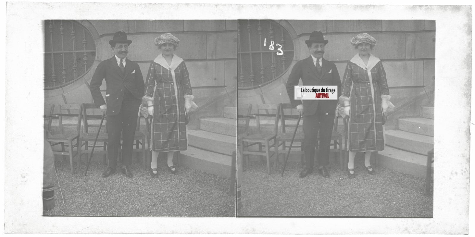 Hippodrome de Longchamp, Paris, plaque verre stéréoscopique, positif 8,5x17 cm