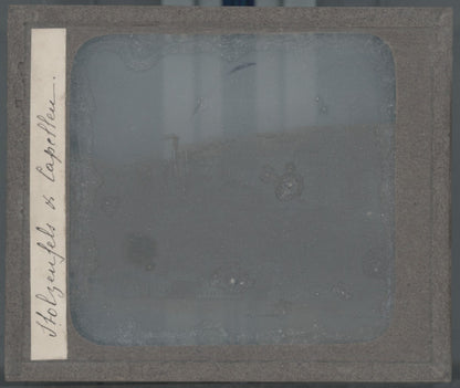 Château de Stolzenfels, Coblence, photo ancienne plaque verre, positif 8,5x10 cm
