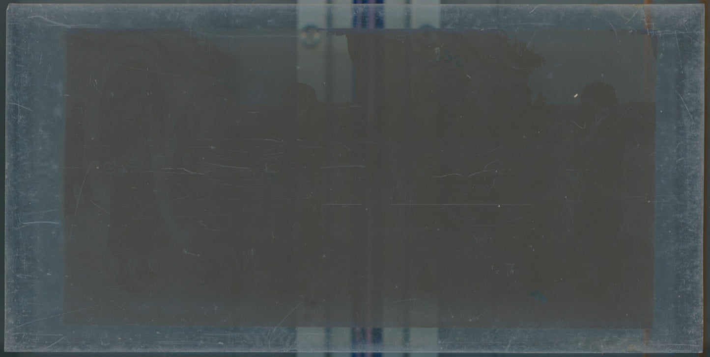 Hippodrome de Longchamp, Paris, stéréoscopie plaque verre, positif 8,5x17 cm