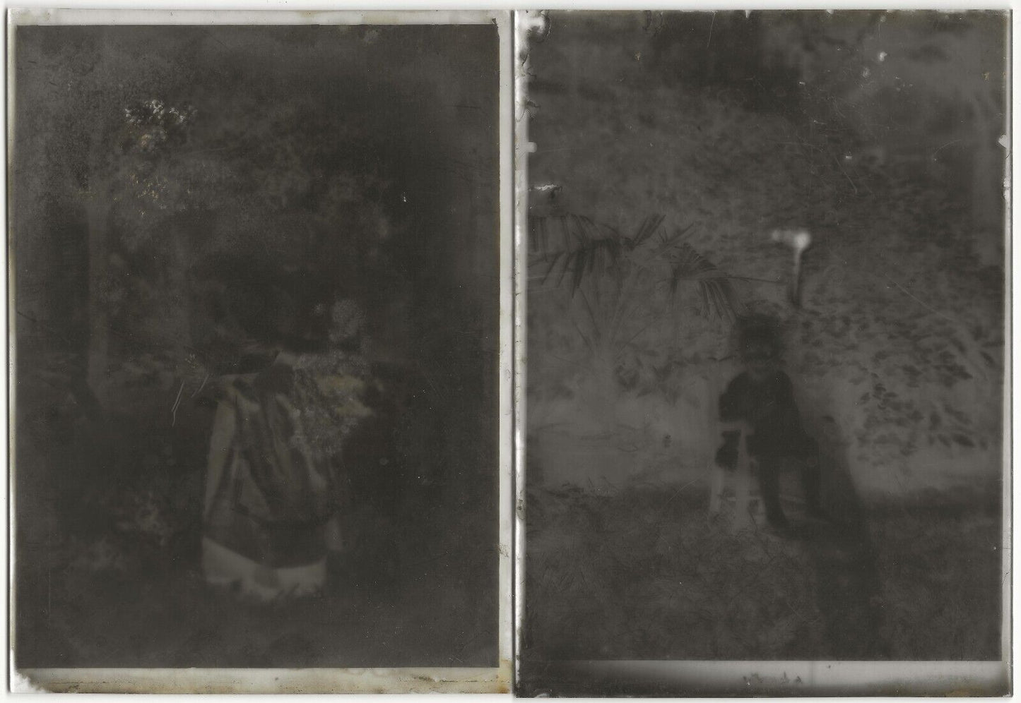 Belgique, enfants, campagne, photo plaque de verre, lot de 10 négatifs 13x18 cm